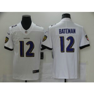 Nike Ravens 12 Bateman White Vapor Untouchable Limited Men Jersey