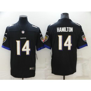 Nike Ravens 14 Kyle Hamilton Black Vapor Untouchable Limited Men Jersey