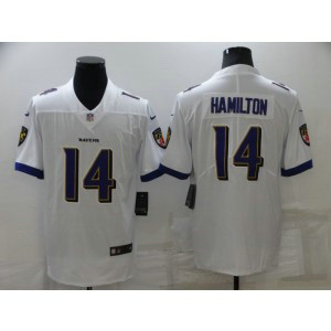 Nike Ravens 14 Kyle Hamilton White 2022 NFL Draft Vapor Untouchable Limited Men Jersey