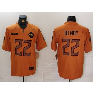 Nike Ravens 22 Derrick Henry 2023 Brown Salute To Service Limited Men Jersey