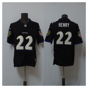 Nike Ravens 22 Derrick Henry Black F.U.S.E. Vapor Limited Men Jersey