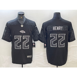 Nike Ravens 22 Derrick Henry Black Reflective Vapor Limited Men Jersey