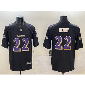 Nike Ravens 22 Derrick Henry Black Vapor Untouchable Limited Men Jersey