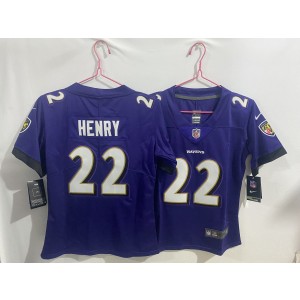 Nike Ravens 22 Derrick Henry Purple Vapor Untouchable Limited Youth Jersey