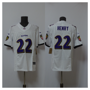 Nike Ravens 22 Derrick Henry White F.U.S.E. Vapor Limited Men Jersey
