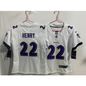 Nike Ravens 22 Derrick Henry White Vapor Untouchable Limited Youth Jersey