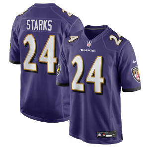 Nike Ravens 24 Malaki Starks Purple 2025 Draft Vapor Limited Men Jersey