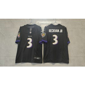 Nike Ravens 3 Odell Beckham Black 2023 F.U.S.E Vapor Limited Men Jersey