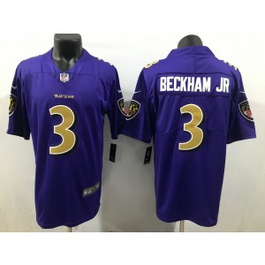 Nike Ravens 3 Odell Beckham Jr. Purple Vapor Untouchable Limited Men Jersey