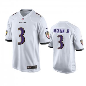 Nike Ravens 3 Odell Beckham Jr. White Vapor Untouchable Limited Men Jersey