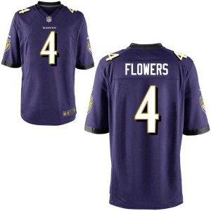Nike Ravens 4 Flowers Purple Vapor Untouchable Limited Men Jersey