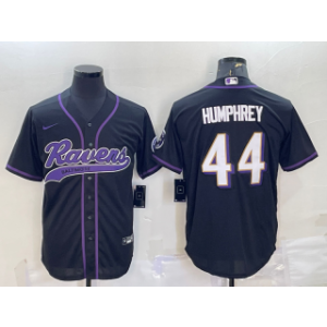 Nike Ravens 44 Marlon Humphrey Black With Patch Vapor Baseball Limited Men Jersey