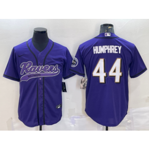 Nike Ravens 44 Marlon Humphrey Purple Vapor Baseball Limited Men Jersey