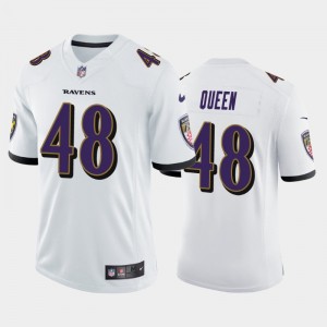Nike Ravens 48 Patrick Queen White 2020 NFL Draft Vapor Limited Men Jersey