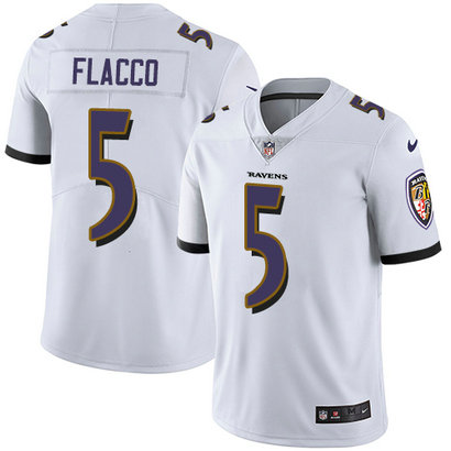 Nike Ravens 5 Joe Flacco White Vapor Untouchable Player Limited Jersey