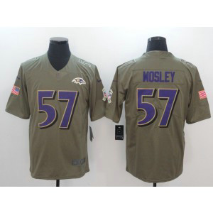 Nike Ravens 57 C.J. Mosley Olive 2017 Salute To Service Limited Men Jersey