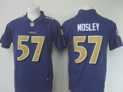 Nike Ravens 57 C.J. Mosley Purple Color Rush Limited Jersey