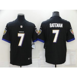 Nike Ravens 7 Rashod Bateman Black Vapor Untouchable Limited Men Jersey