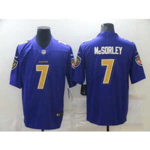 Nike Ravens 7 Trace McSorley Purple Gold Vapor Untouchable Limited Men Jersey