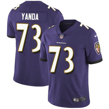 Nike Ravens 73 Marshal Yanda Purple Vapor Untouchable Limited Jersey