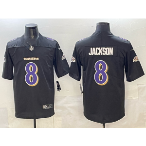 Nike Ravens 8 Jackson Black Vapor Limited Men Jersey