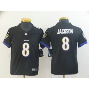 Nike Ravens 8 Lamar Jackson Black Vapor Untouchable Limited Youth Jersey
