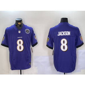 Nike Ravens 8 Lamar Jackson Purple F.U.S.E. Vapor Limited Men Jersey