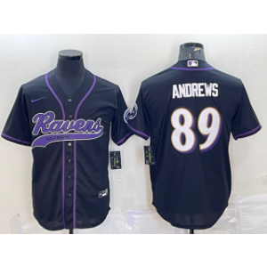 Nike Ravens 89 Mark Andrews Black With Patch Vapor Baseball Limited Men Jersey