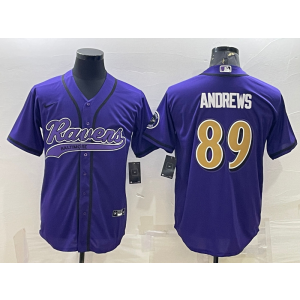 Nike Ravens 89 Mark Andrews Purple Gold Vapor Baseball Limited Men Jersey