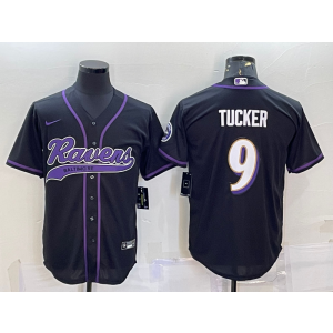 Nike Ravens 9 Justin Tucker Black Vapor Baseball Limited Men Jersey