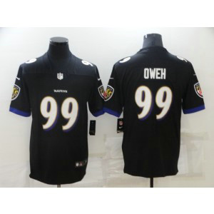 Nike Ravens 99 Jayson Oweh Black 2021 Draft Vapor Limited Men Jersey