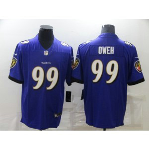 Nike Ravens 99 Jayson Oweh Purple 2021 Draft Vapor Limited Men Jersey