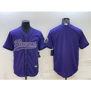 Nike Ravens Blank Purple Vapor Baseball Limited Men Jersey