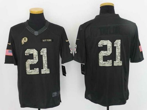 Nike Redskins 21 Sean Taylor Anthracite Salute To Service Limited Jersey