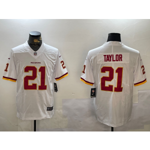 Nike Redskins 21 Sean Taylor White Vapor Limited Men Jersey