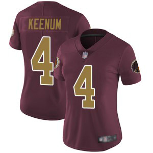 Nike Redskins 4 Case Keenum Burgundy With Gold Number Vapor Untouchable Limited Women Jersey