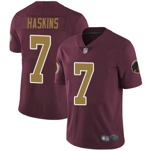 Nike Redskins 7 Dwayne Haskins Red With Gold Number 2019 NFL Draft Vapor Untouchable Limited Men Jersey