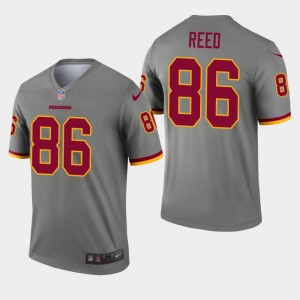Nike Redskins 86 Jordan Reed Grey Inverted Legend Men Jersey