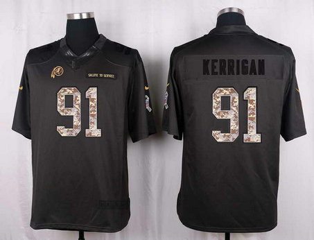 Nike Redskins 91 Ryan Kerrigan Anthracite Salute To Service Limited Jersey