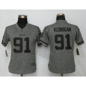 Nike Redskins 91 Ryan Kerrigan Gray Gridiron Women NFL Jersey