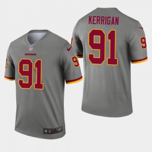 Nike Redskins 91 Ryan Kerrigan Grey Inverted Legend Men Jersey