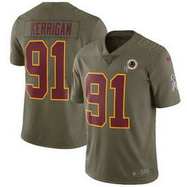 Nike Redskins 91 Ryan Kerrigan Olive 2017 Salute To Service Limited Jersey