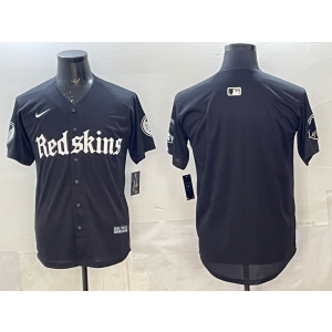 Nike Redskins Blank New Black Baseball Vapor Limited Men Jersey