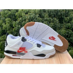 Nike SB x Air Jordan 4 White Cement Shoes