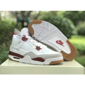 Nike SB x Air Jordan 4 White Red Shoes