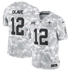 Nike Saints 12 Chris Olave Arctic Camo 2024 F.U.S.E. Salute to Service Limited Men Jersey