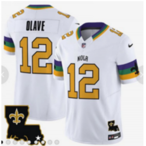 Nike Saints 12 Chris Olave White F.U.S.E. Vapor Limited Men Jersey