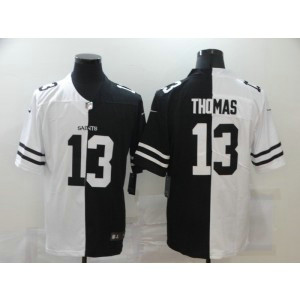Nike Saints 13 Michael Thomas Black And White Split Vapor Limited Men Jersey