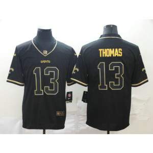 Nike Saints 13 Michael Thomas Black Gold Vapor Untouchable Limited Men Jersey