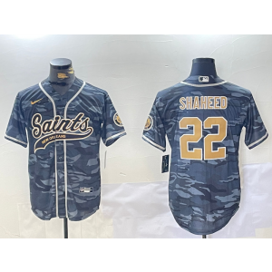 Nike Saints 22 Rashid Shaheed Black Camo Vapor Baseball Limited Men Jersey
